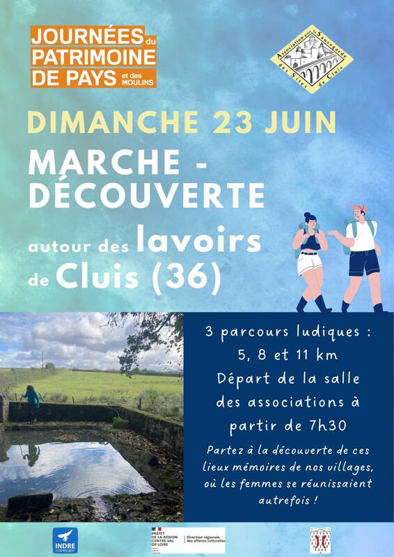 Marche-découverte autour des lavoirs de Cluis