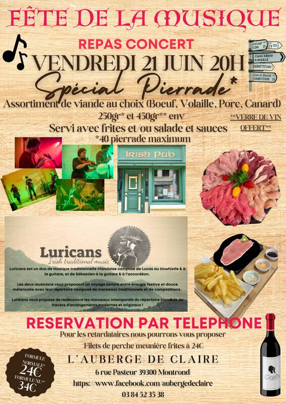 Fête de la musique - Repas Concert