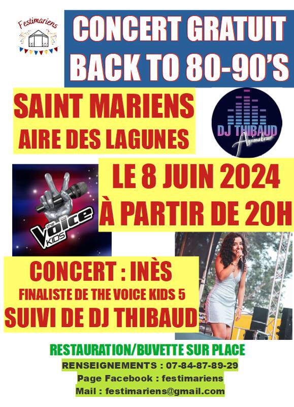 Concert gratuit back to the 80-90