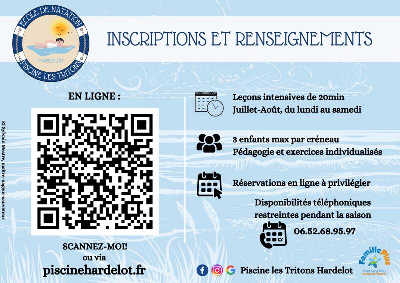 Cours de natation - Piscine les Tritons Hardelot