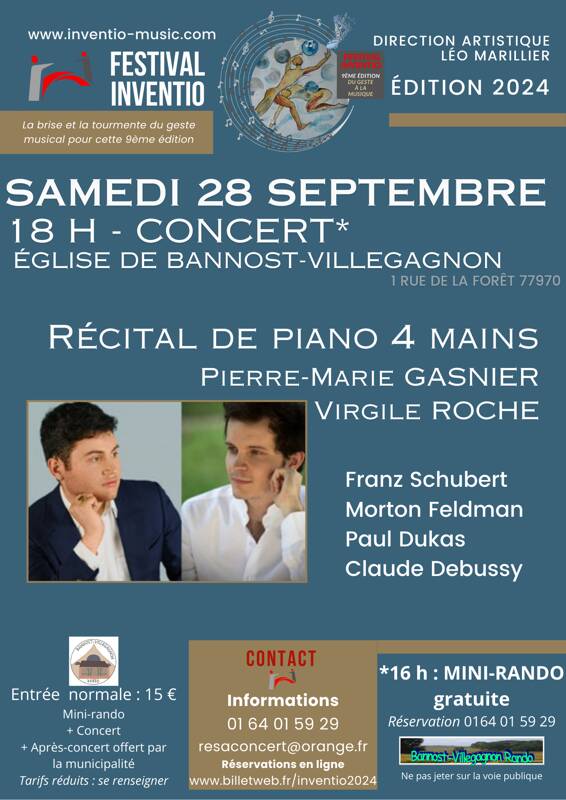 Festival Inventio : Récital Piano 4 Mains