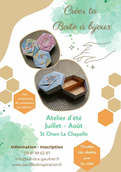Composer et fabriquer sa boite à bijoux en papier