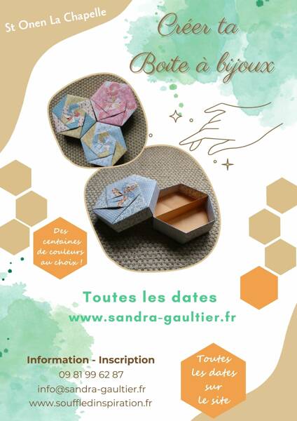 Composer et fabriquer sa boite à bijoux 