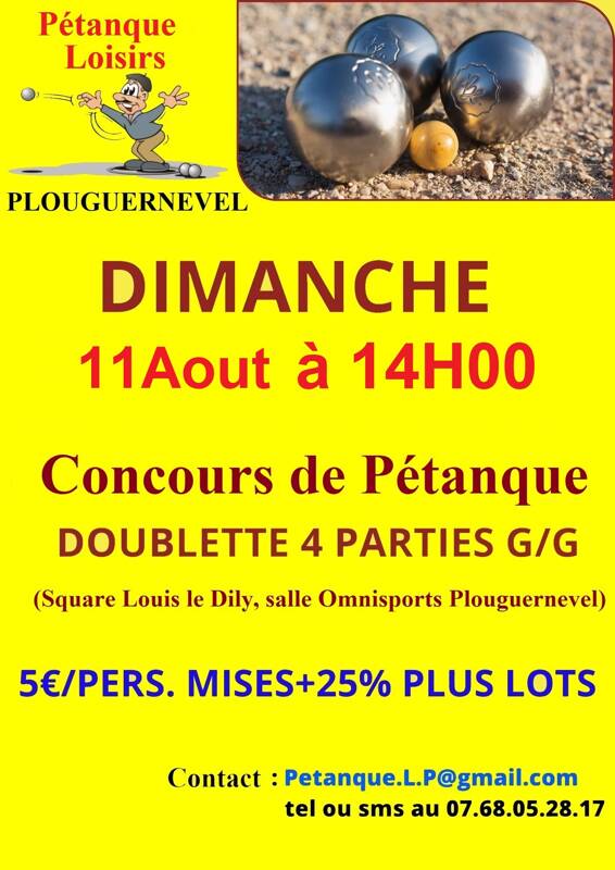 concours de petanque ouvert à tous