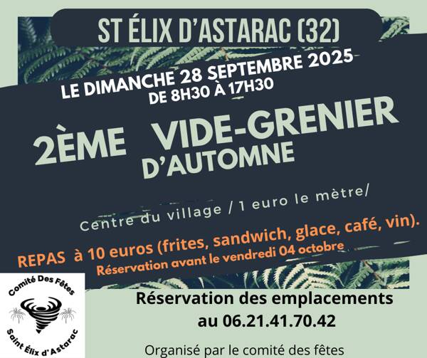 2ème Vide-grenier de l'Automne