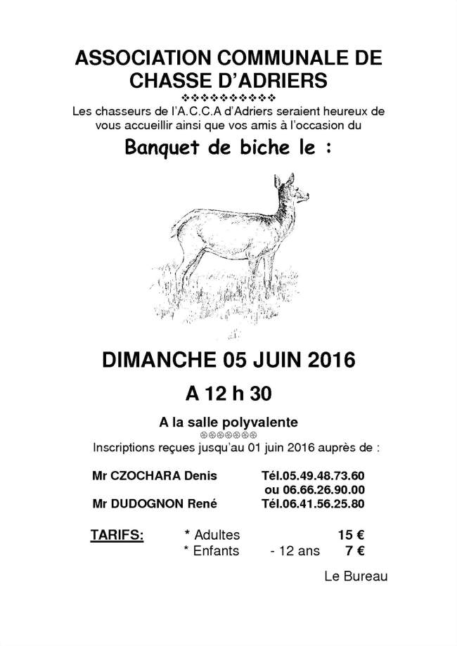 BANQUET DE BICHE