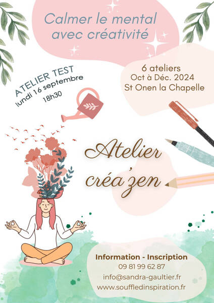 Atelier Créa'Zen - Calmer le mental avec créativité