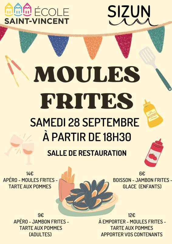 Moules-Frites organisé par l'école Saint-Vincent Sizun