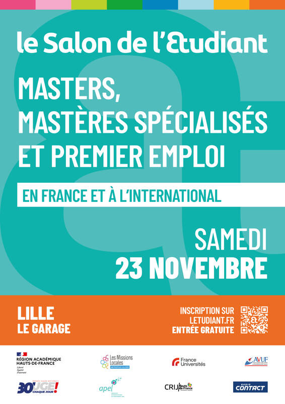 Le Salon masters, mastères spécialisés et premier emploi, en France et à l’international, à Lille