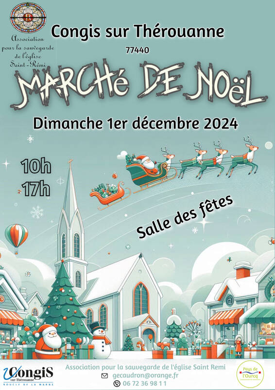 Marché de Noël à Congis sur Thérouanne 77 440 le dimanche 01 décembre 2024