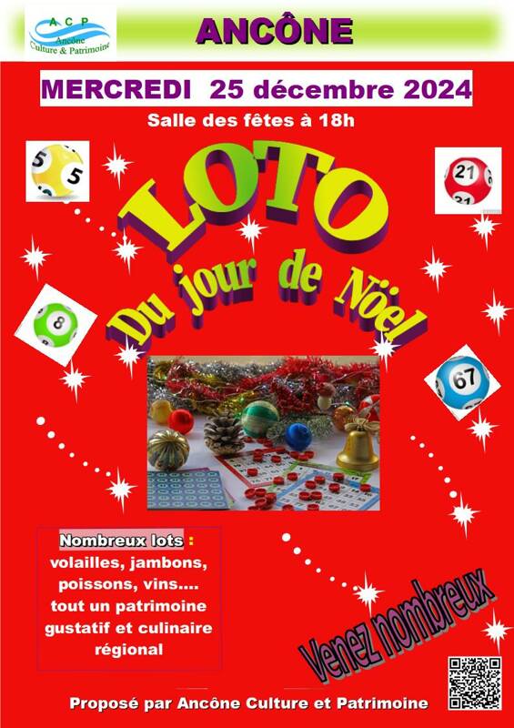 Loto de Noël - Association Ancône Culture et Patrimoine