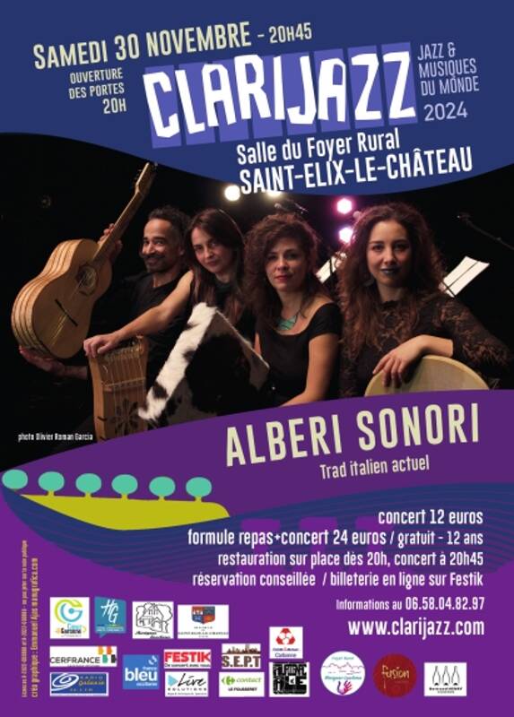 Clarijazz accueille ALBERI SONORI - Musique traditionnelle italienne actuelle