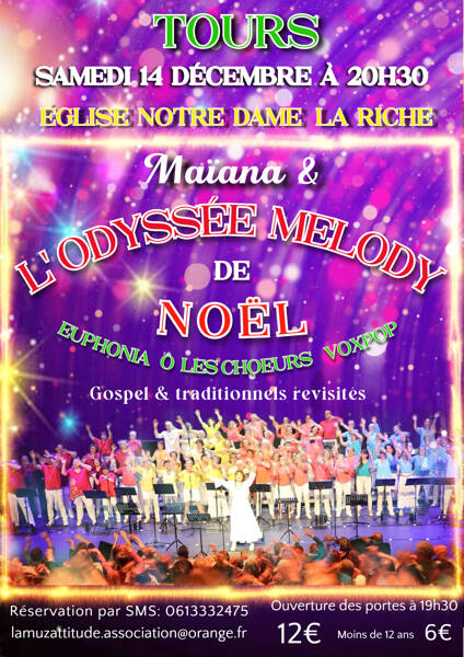 Maïana et l'Odyssée Melody de Noël à TOURS le 14/12/2024 à 20h30