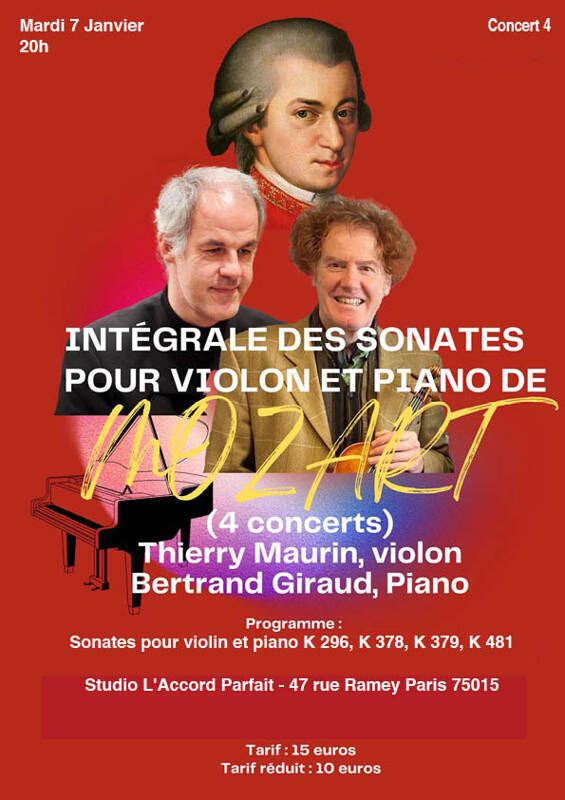 Intégrale des sonates de piano et violon Mozart