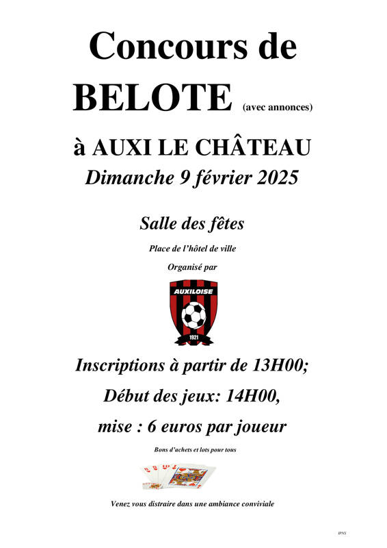 Concours, tournoi de BELOTE