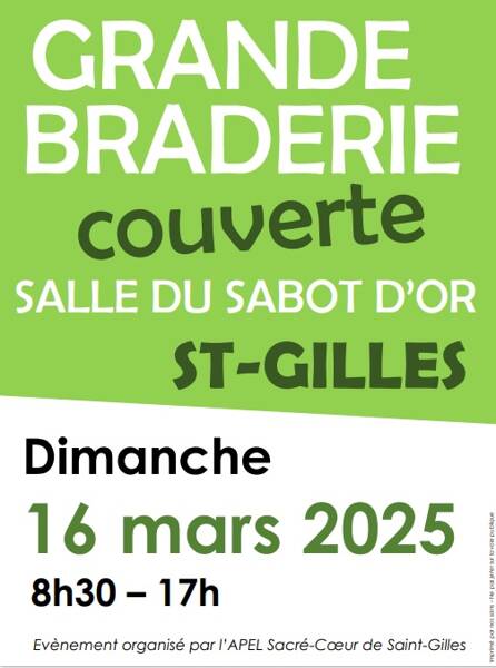 BRADERIE COUVERTE DE L’APEL DU SACRE-CŒUR