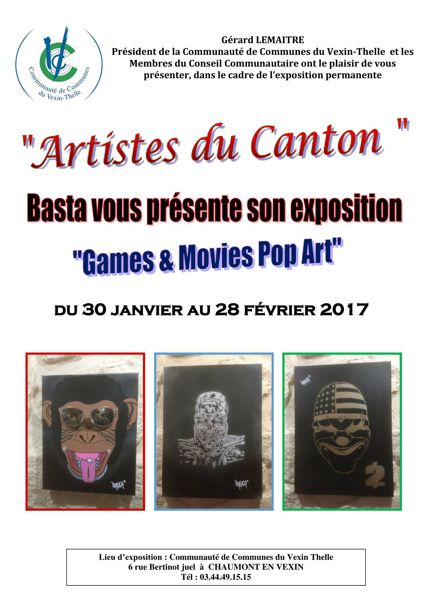 Exposition - Games & Movies Pop Art - par Basta