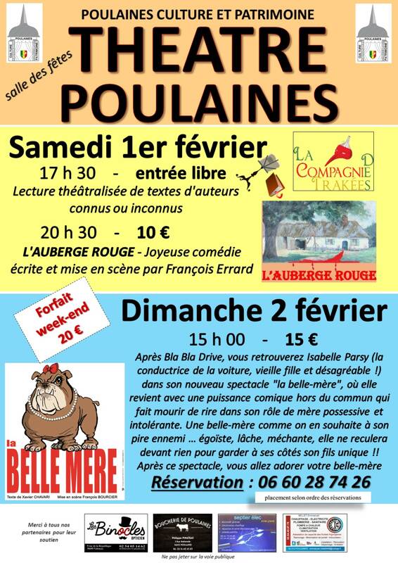 Weekend Théâtre  La Belle mère  et L'auberge Rouge