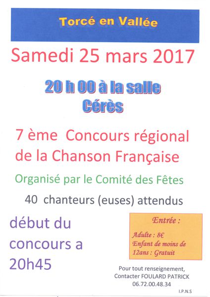 concours régional de la chanson française