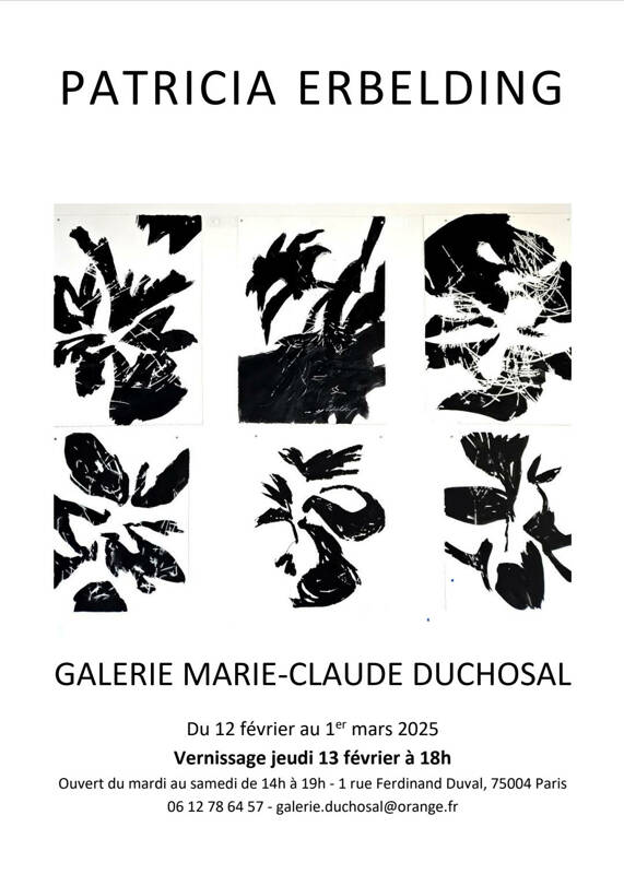 Un voyage en noir et blanc : Patricia Erbelding à la Galerie Marie-Claude Duchosal