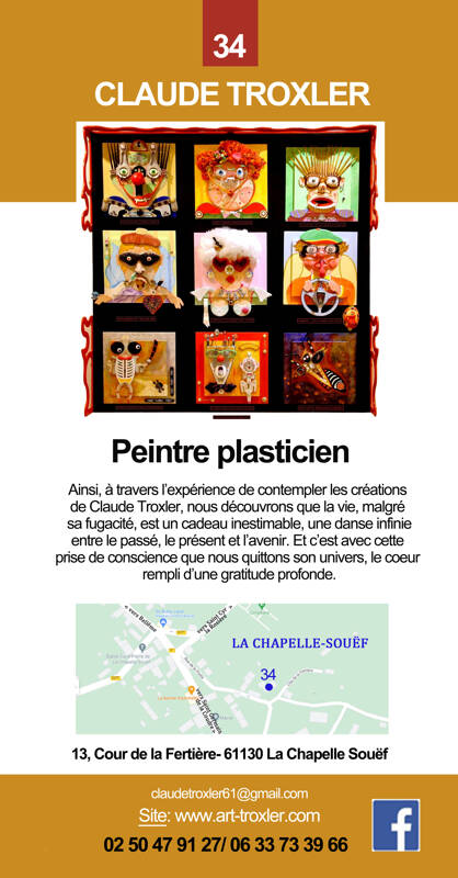 L'artiste peintre et plasticien Claude Troxler ouvre son atelier