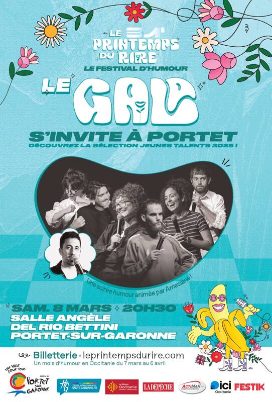 Printemps du rire 2025 : le gala s'invite à Portet-sur-Garonne !