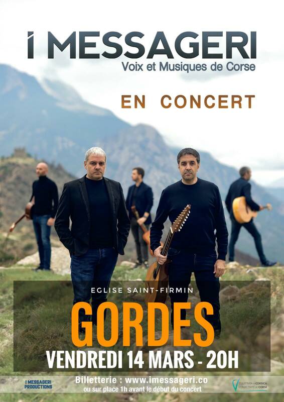 Concert groupe I MESSAGERI - Voix et Musiques de Corse