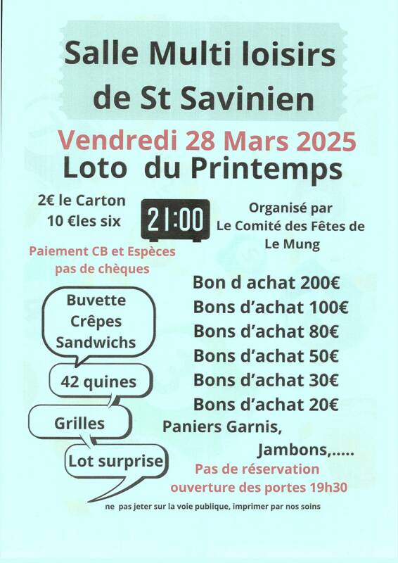 LOTO DE PRINTEMPS