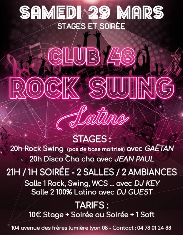 Stages et Soirée Rock, Swing & Latino