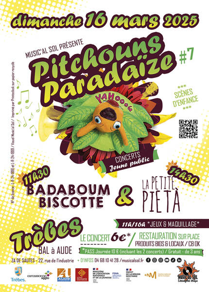 CONCERTS Pitchouns Paradaïze #7 : Badaboum Biscotte + La Petite Pietà 