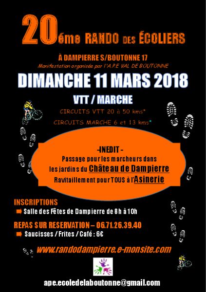 20EME RANDO DES ECOLIERS-DAMPIERRE SUR BOUTONNE