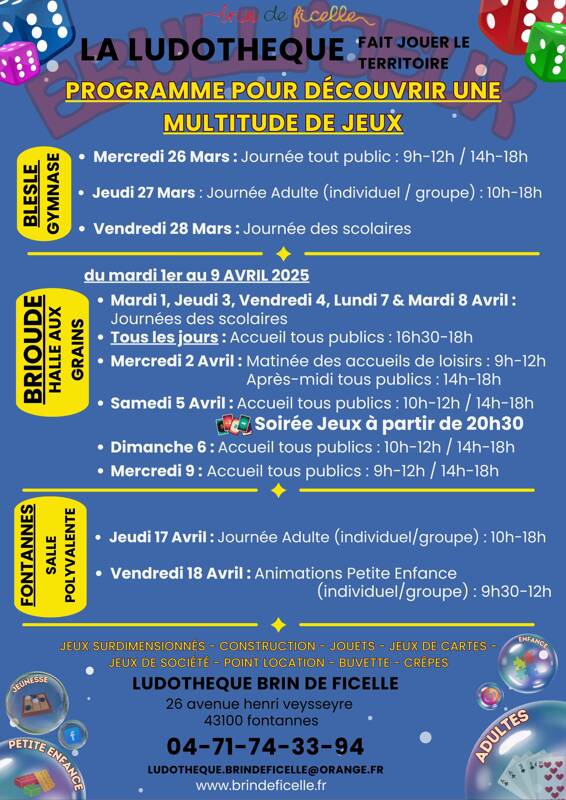 EBULLI'JEUX BRIOUDE 2025 - 9eme édition