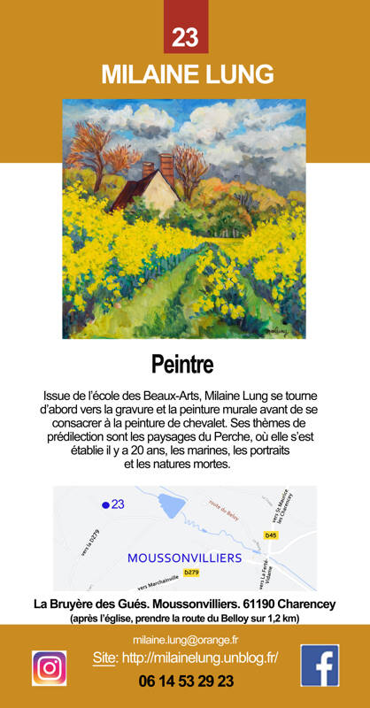 L'artiste peintre Milaine Lung ouvre son atelier