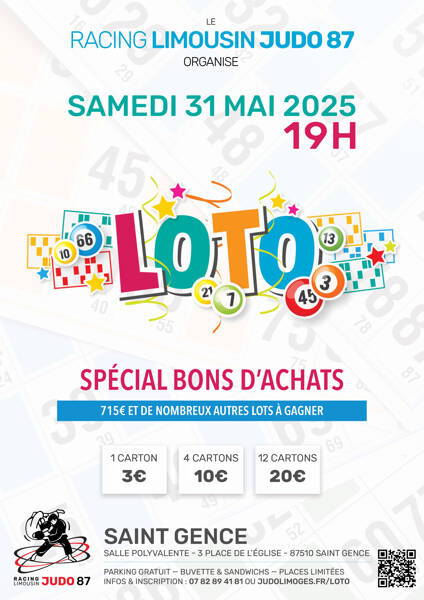 SUPER LOTO DU RACING LIMOUSIN JUDO 87