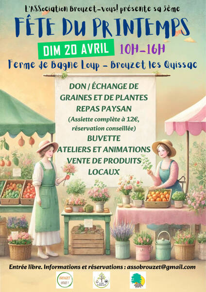 Nouvelle date : 3ème Fête du Printemps de Brouzet les Quissac dimanche 20 avril 2025