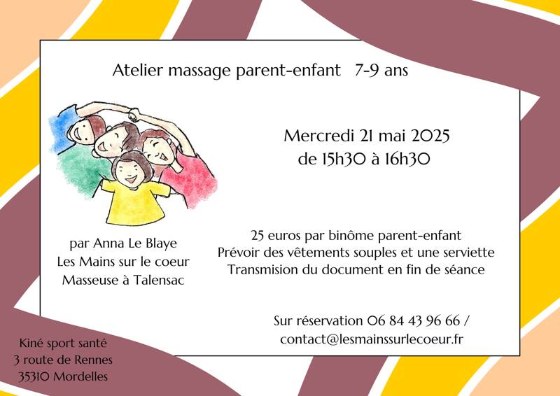 Atelier massage parent-enfant 7-9 ans