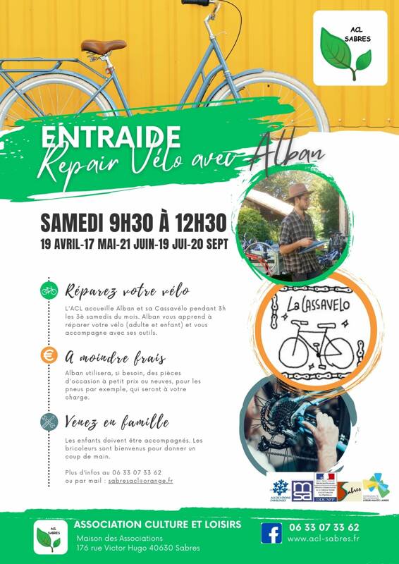 Atelier Entraide repair vélo avec Alban