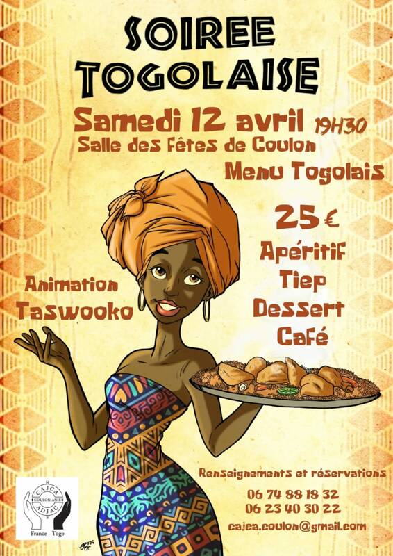 CAJCA - soirée togolaise le samedi 12 avril 2025 à Coulon