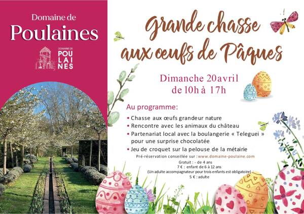 Grande chasse aux oeufs de Pâques pour les enfants