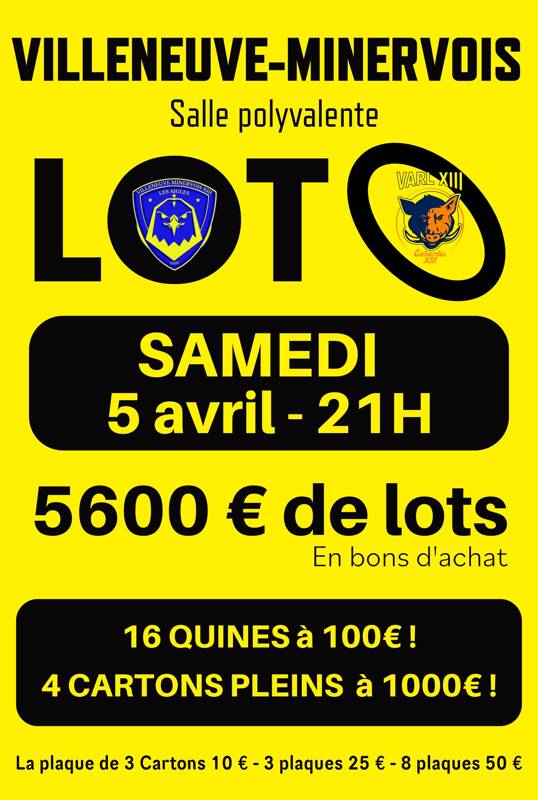 Méga loto en Minervois