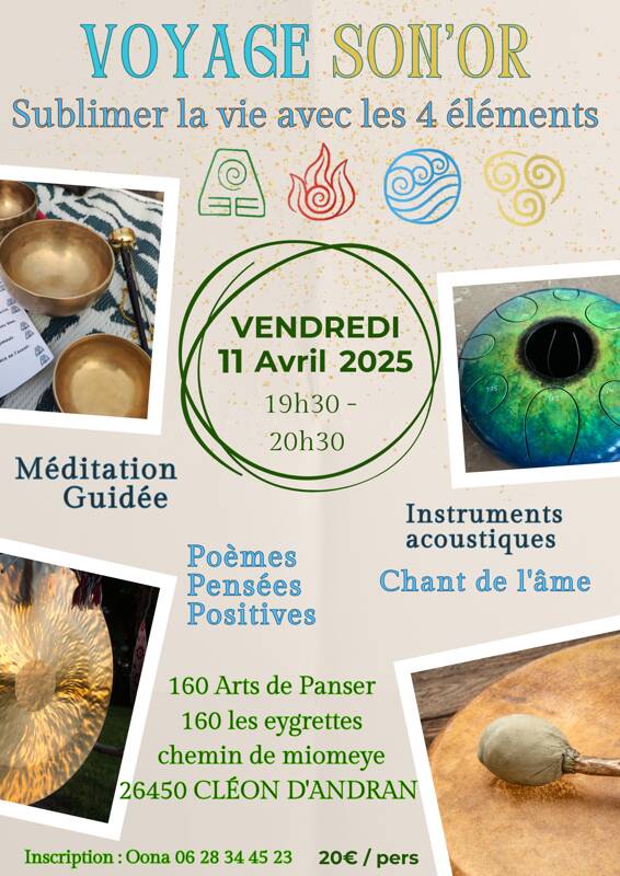 Voyage Son'Or méditatif sur les 4 éléments