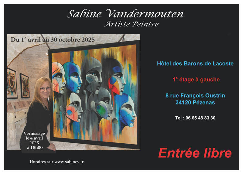 Sabine Vandermouten expose à l'Hôtel des Barons de Lacoste