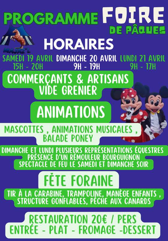 Foire de Pâques au domaine du bois du loup Saint Agnan