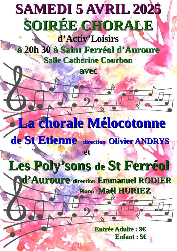 Soirée Chorale d'Activ'Loisirs