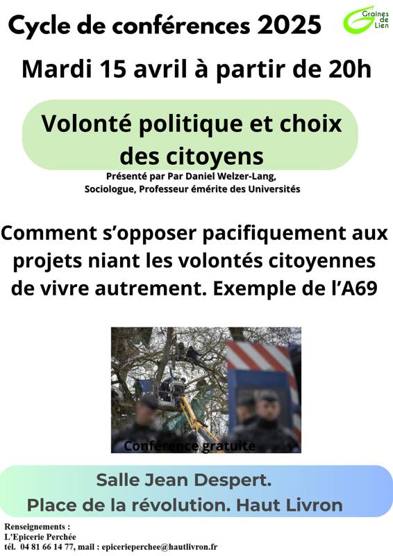 Conférence débat : Volonté politique et choix des citoyens