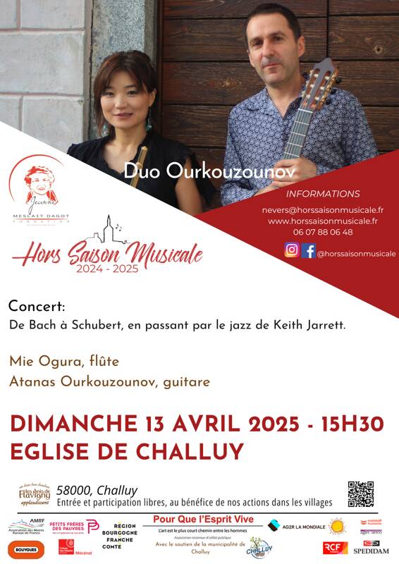 Duo Ourkouzounov en concert à Challuy