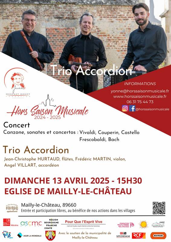 Trio Accordion en concert à Mailly-le-Château
