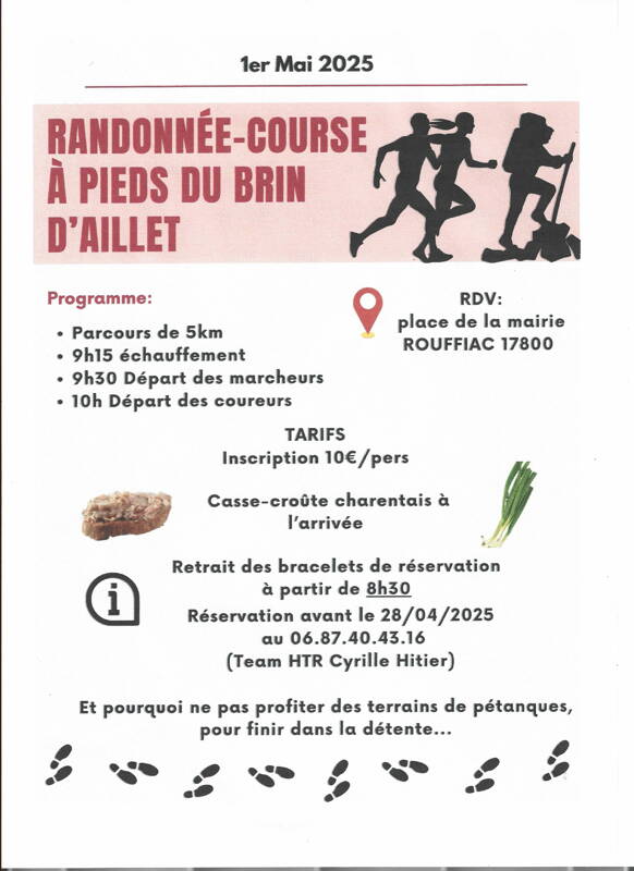 Randonnée-Course à pieds du Brin d'aillet du 1er mai
