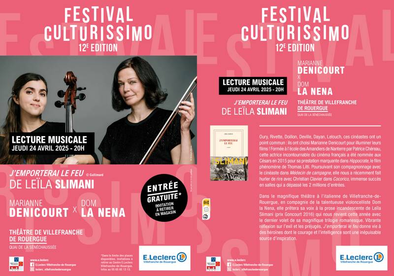 FESTIVAL CULTURISSIMO : Marianne Denicourt et Dom La Nena