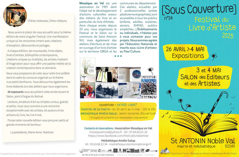 SOUS COUVERTURE FESTIVAL DU LIVRE D'ARTISTE